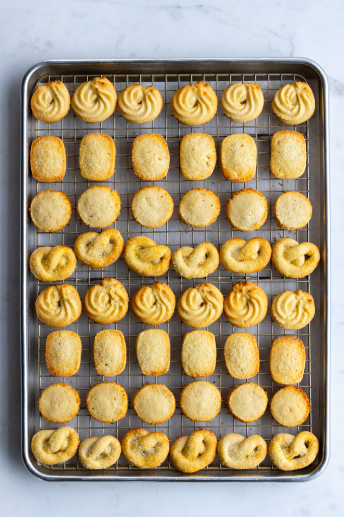 Holiday Butter Cookies cooling