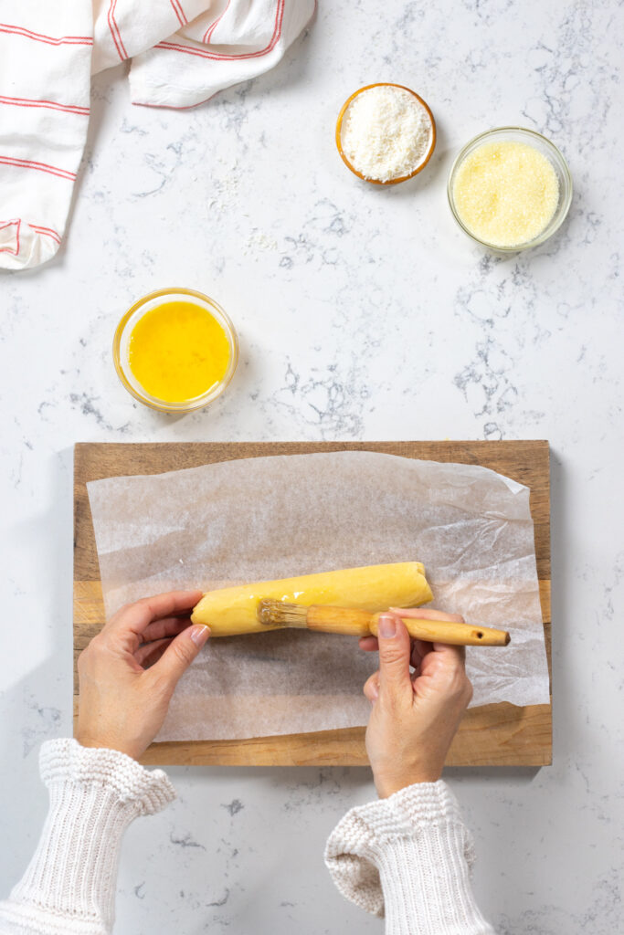 Coconut Butter Cookies egg wash