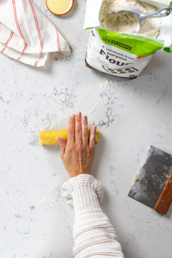 Shaping Butter Cookie log