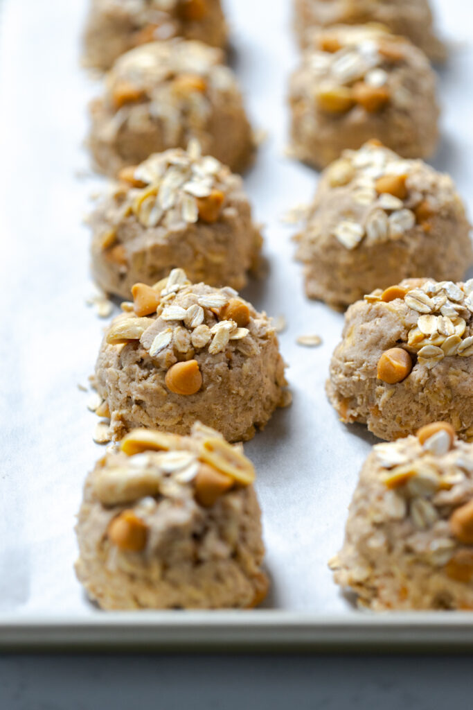 Salted Peanut Butterscotch Oatmeal Cookie dough balls