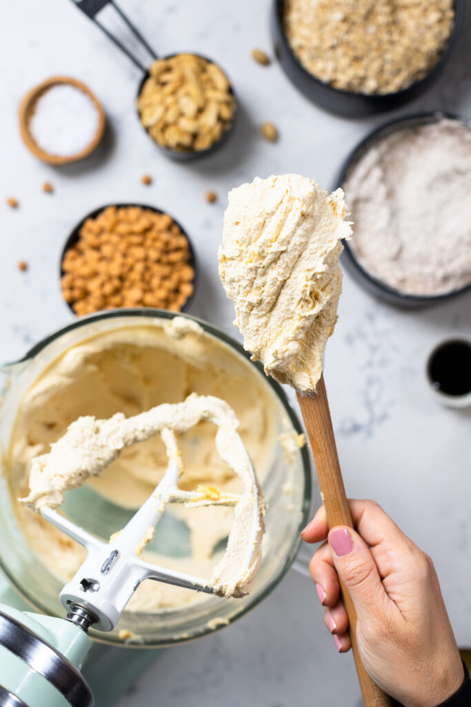 creamed butter and sugar