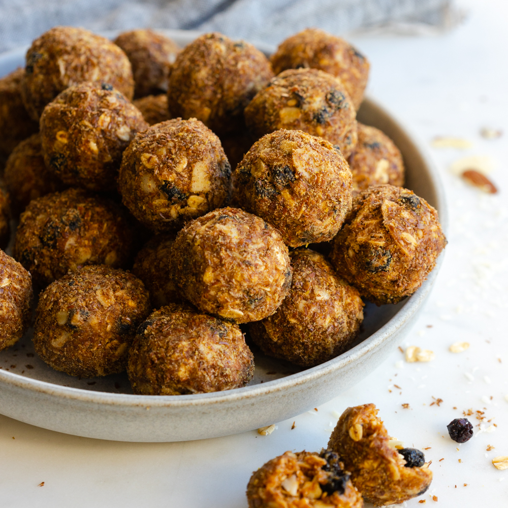 Blueberry Almond Energy Balls by Baking The Goods