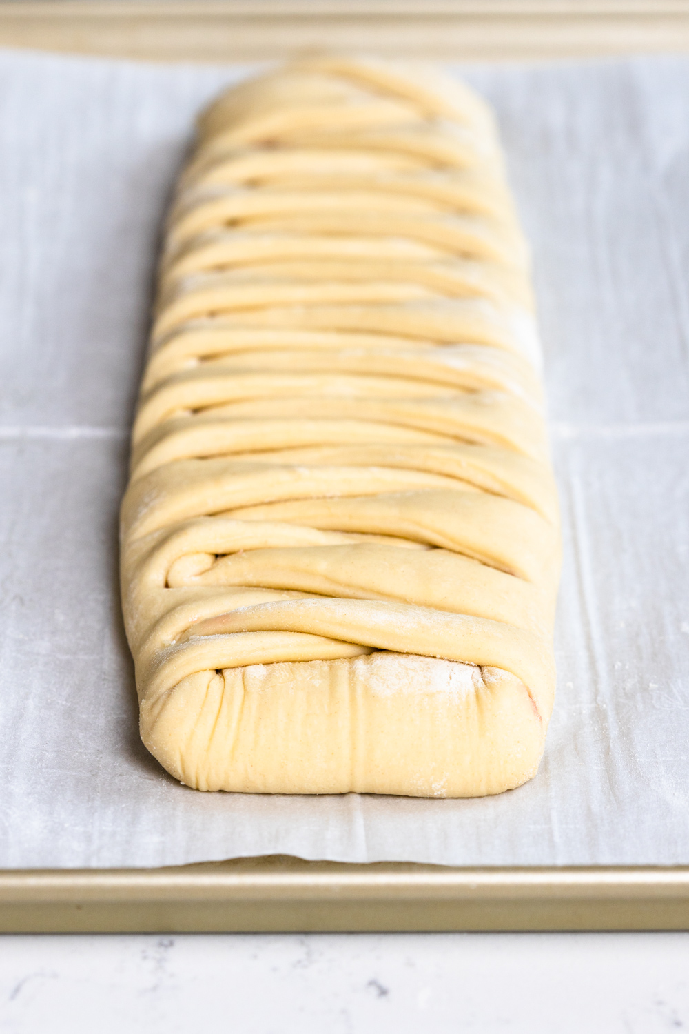Raspberry Lemon Curd Braid rising