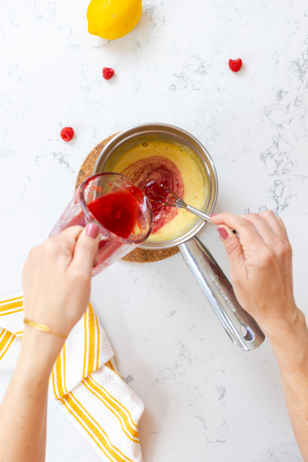 Whisking Raspberry Lemon Curd
