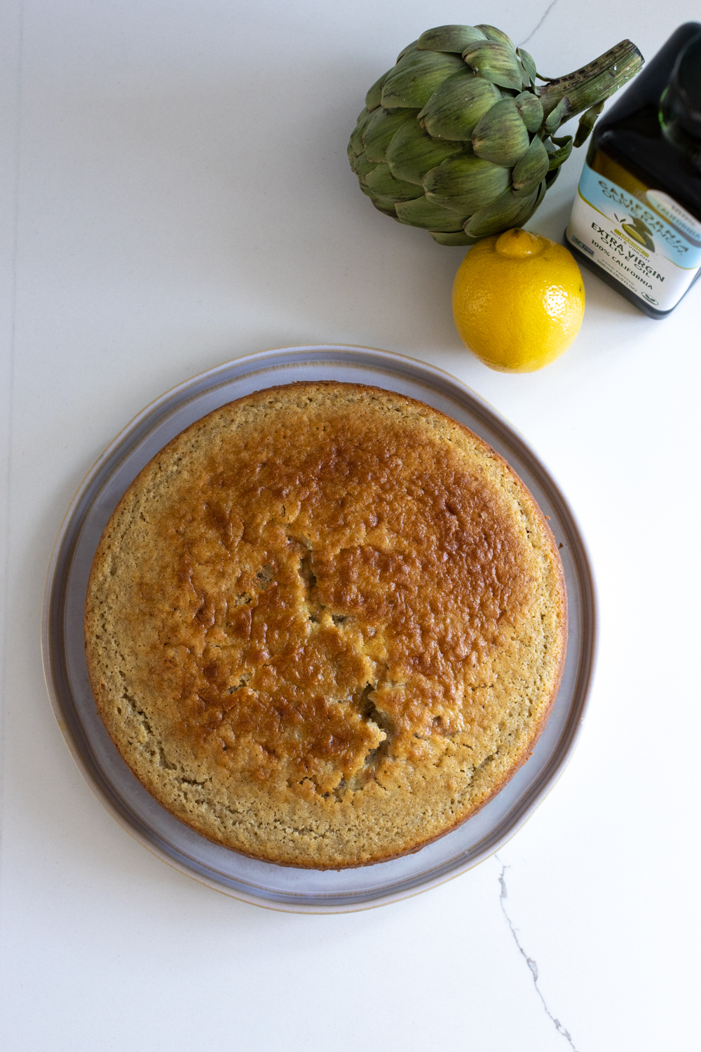 Artichoke Olive Oil Cake cooling