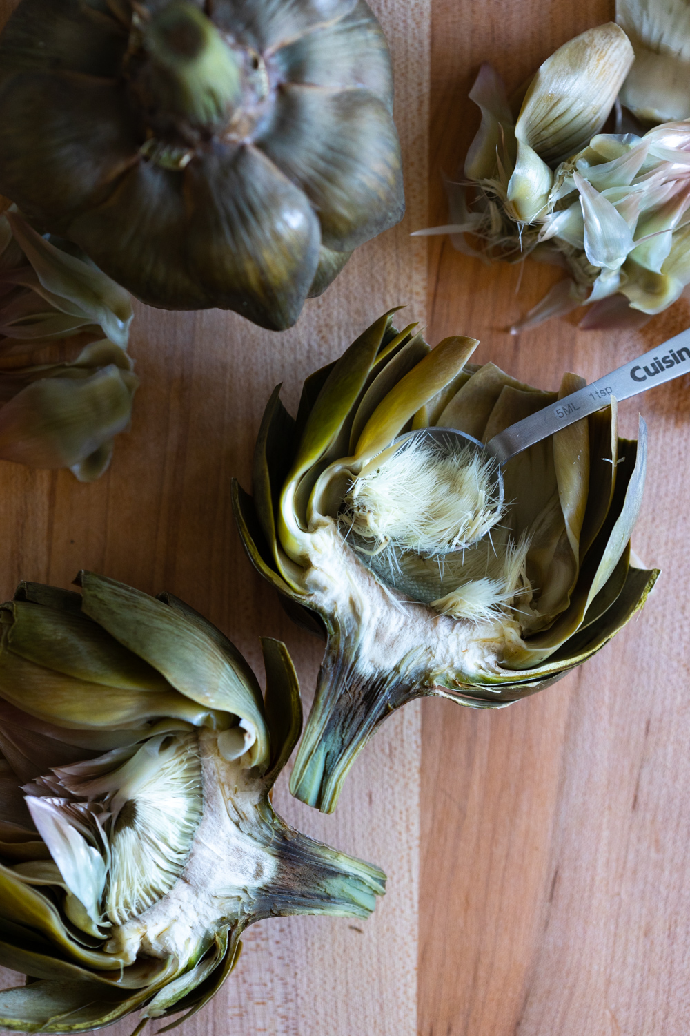 removing choke from artichoke