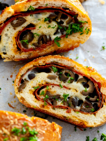 Pepperoni Black Olive Stromboli by Baking The Goods