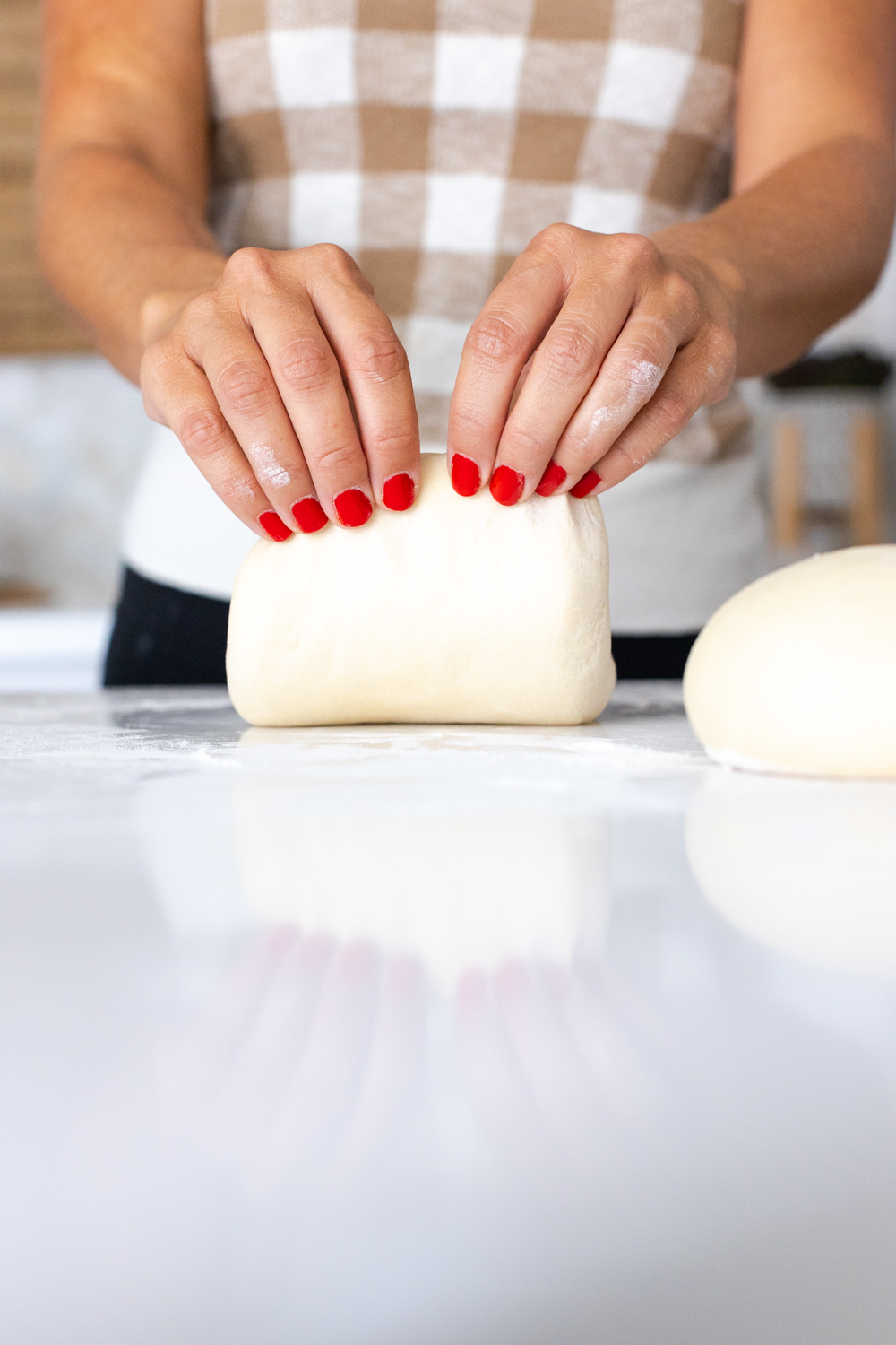 folding pizza dough boules