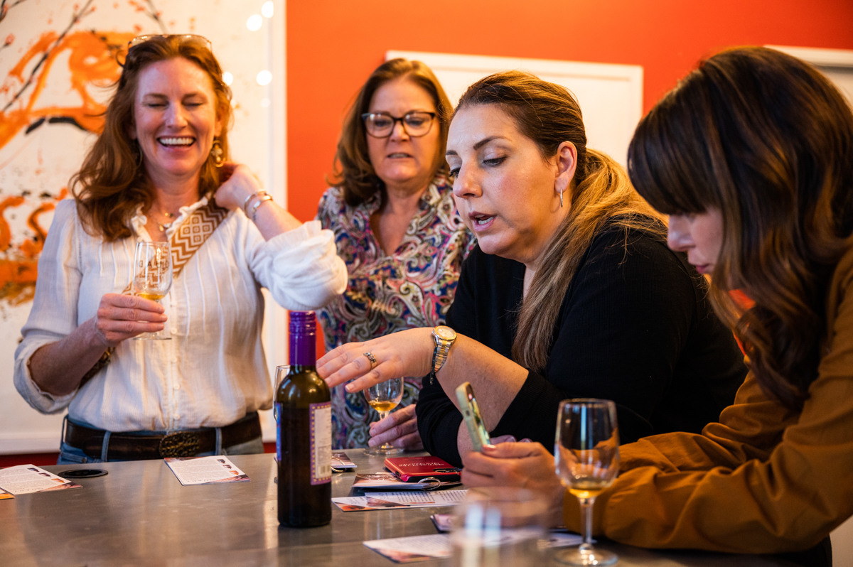 Tasting wines at Quady Winery