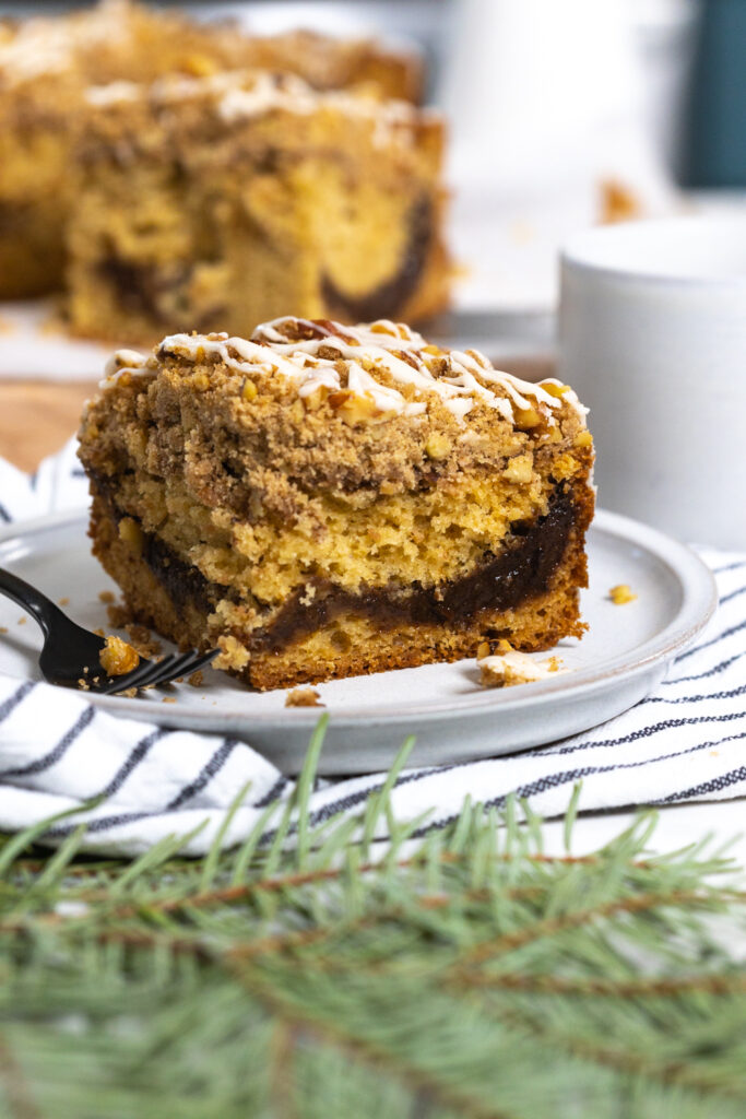 a Slice of Spiced Prune Coffee Cake