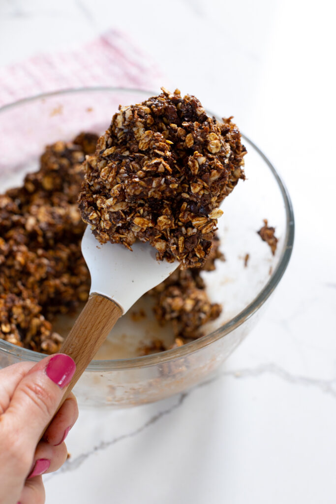 Mixing Prune Almond Energy Balls