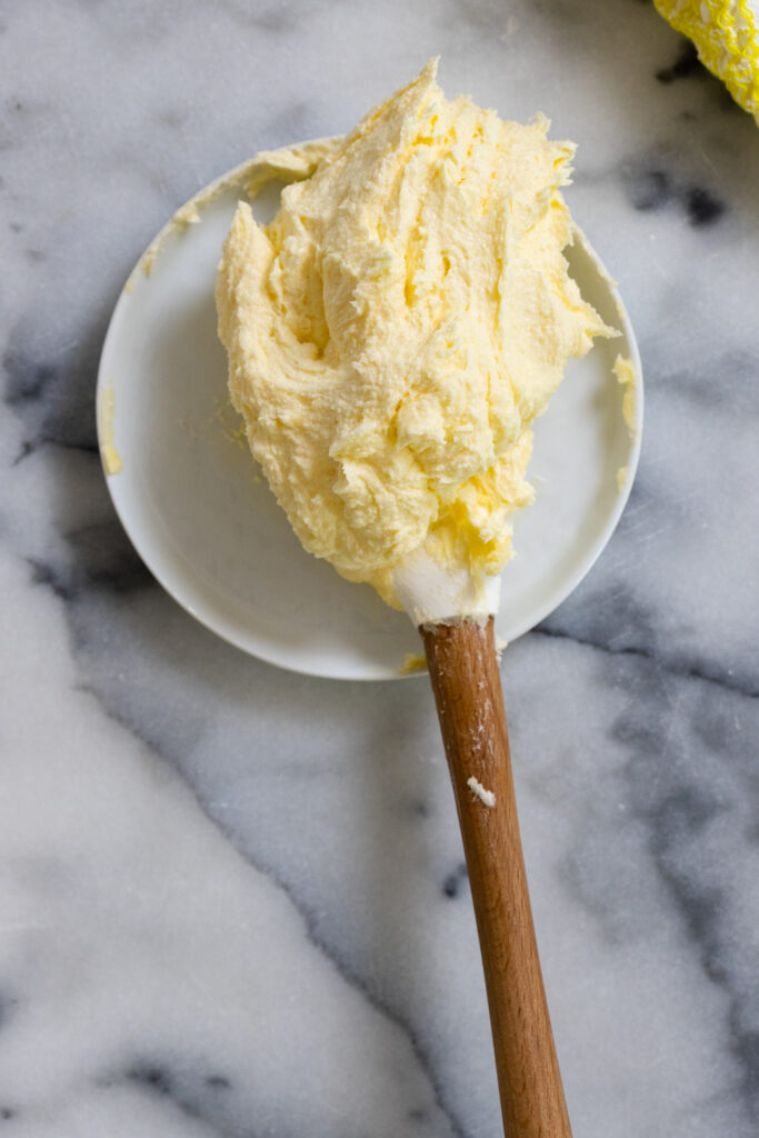 creamed butter and sugar