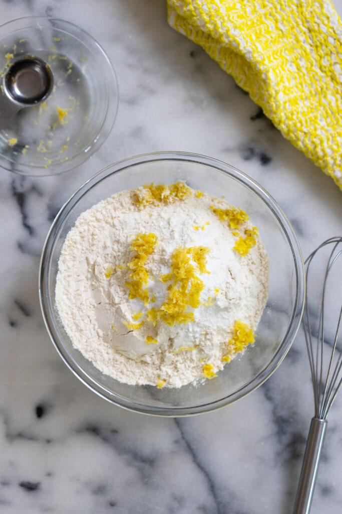 lemon zest in dry ingredients