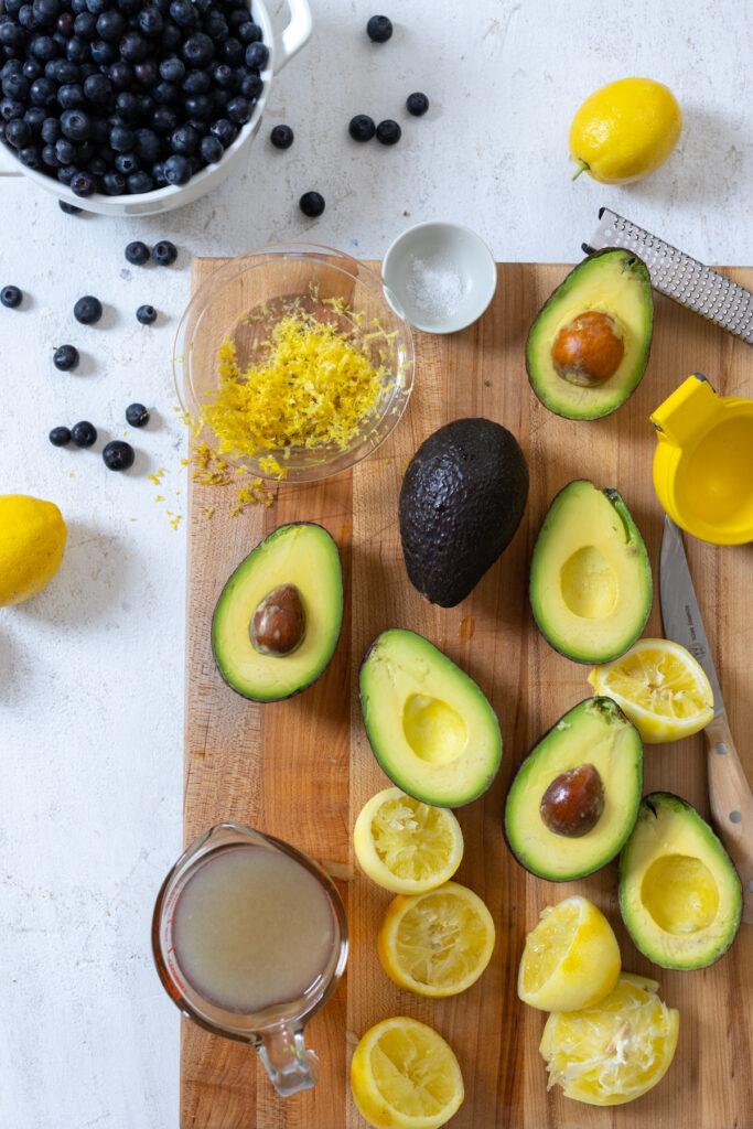 Avocado tart filling ingredients
