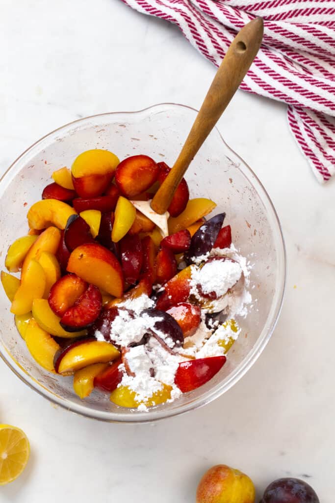 tapioca flour in plum crisp filling