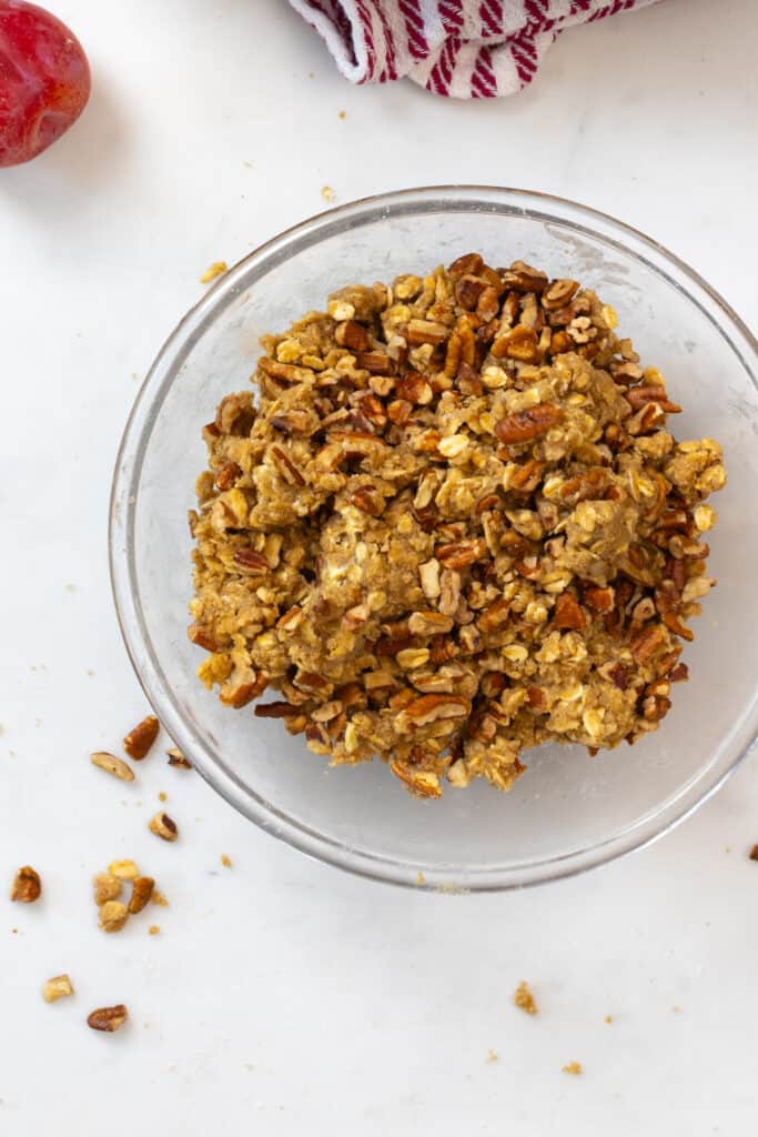 spiced pecan crisp topping.