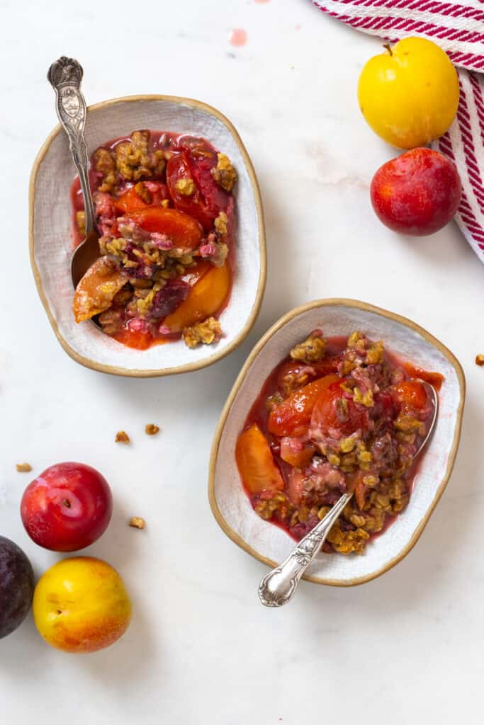 serving Plum Crisp