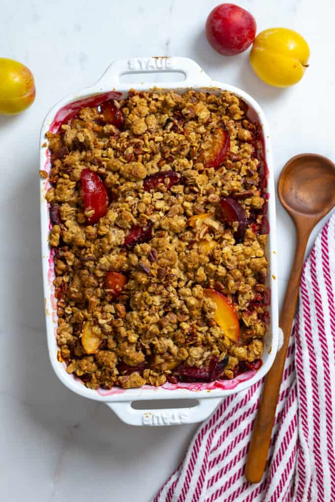 Spiced Plum Crisp cooling