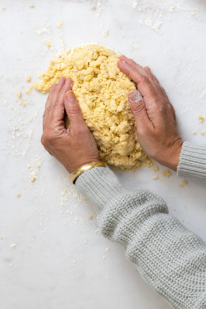 gathering pie dough