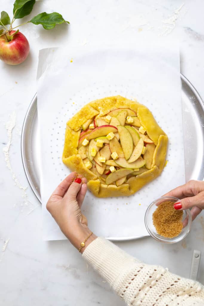 Adding sugar to galette crust