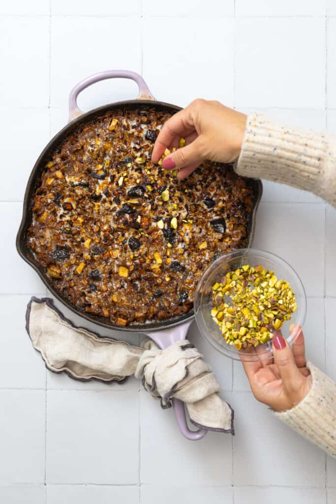add pistachios to baked oatmeal
