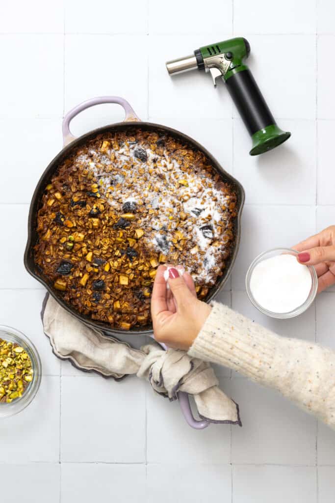 add sugar for Oatmeal Brûlée