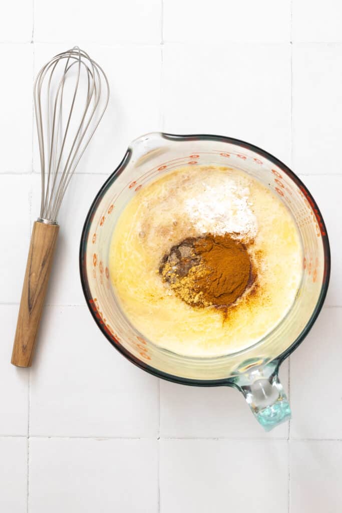 mixing oatmeal ingredients