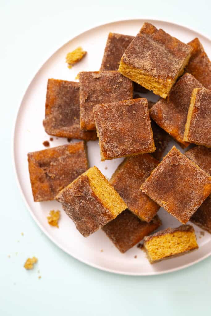 Plate of Snickerdoodle Blondies