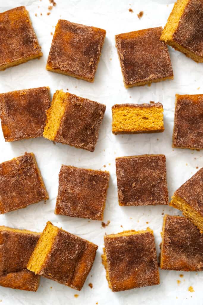 Brown Butter Snickerdoodle Blondie Squares