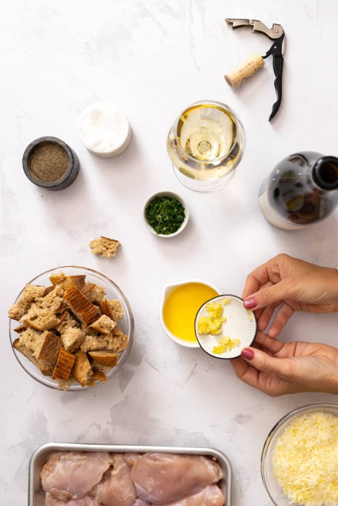 Making garlic butter