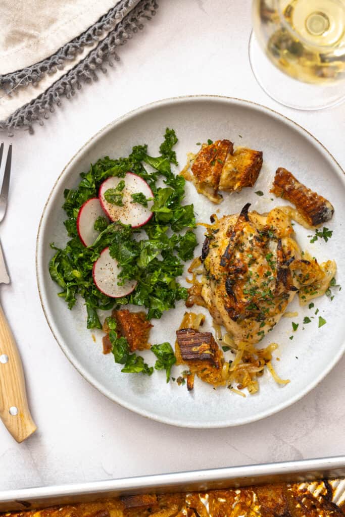 French Onion Chicken on plate