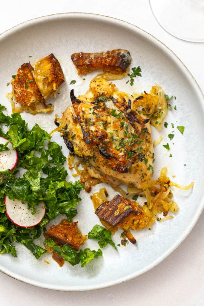 French Onion Chicken dinner