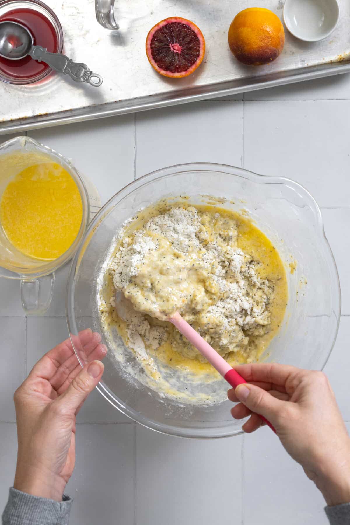 folding muffin batter