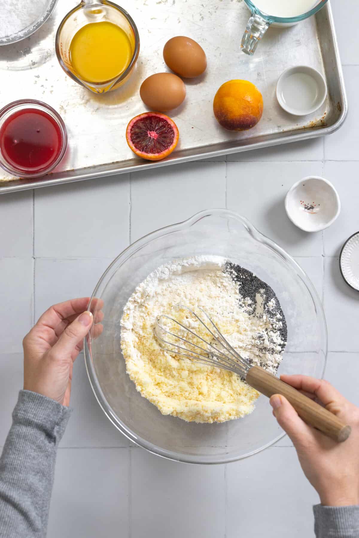 whisking dry ingredients