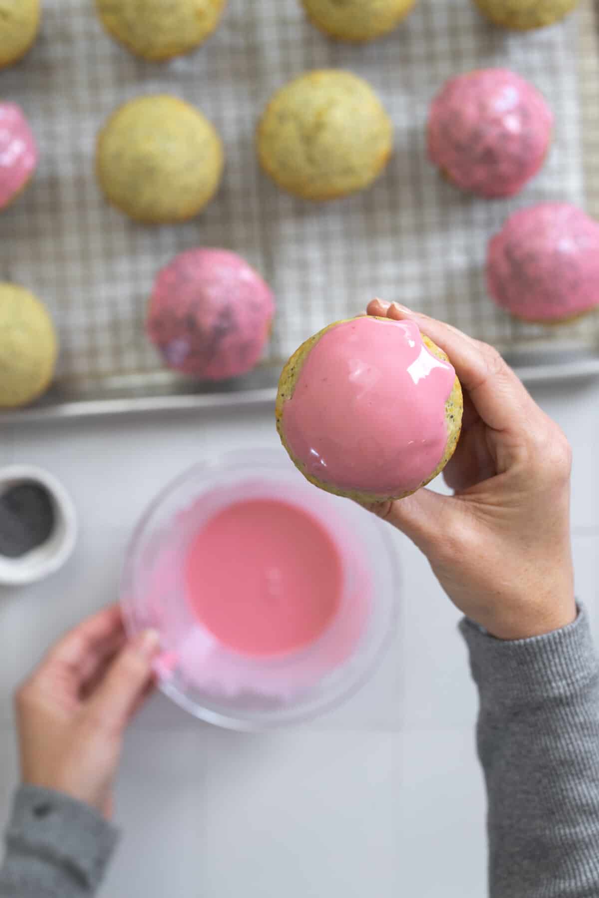 glazed Blood Orange Poppy Seed Muffin