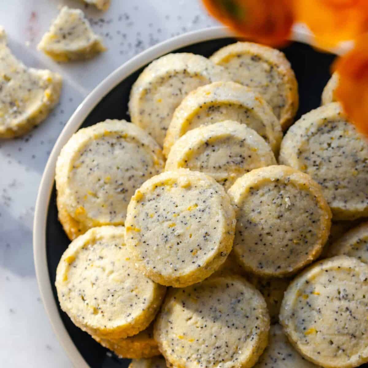 Lemon Poppy Seed Shortbread Cookies by Baking The Goods