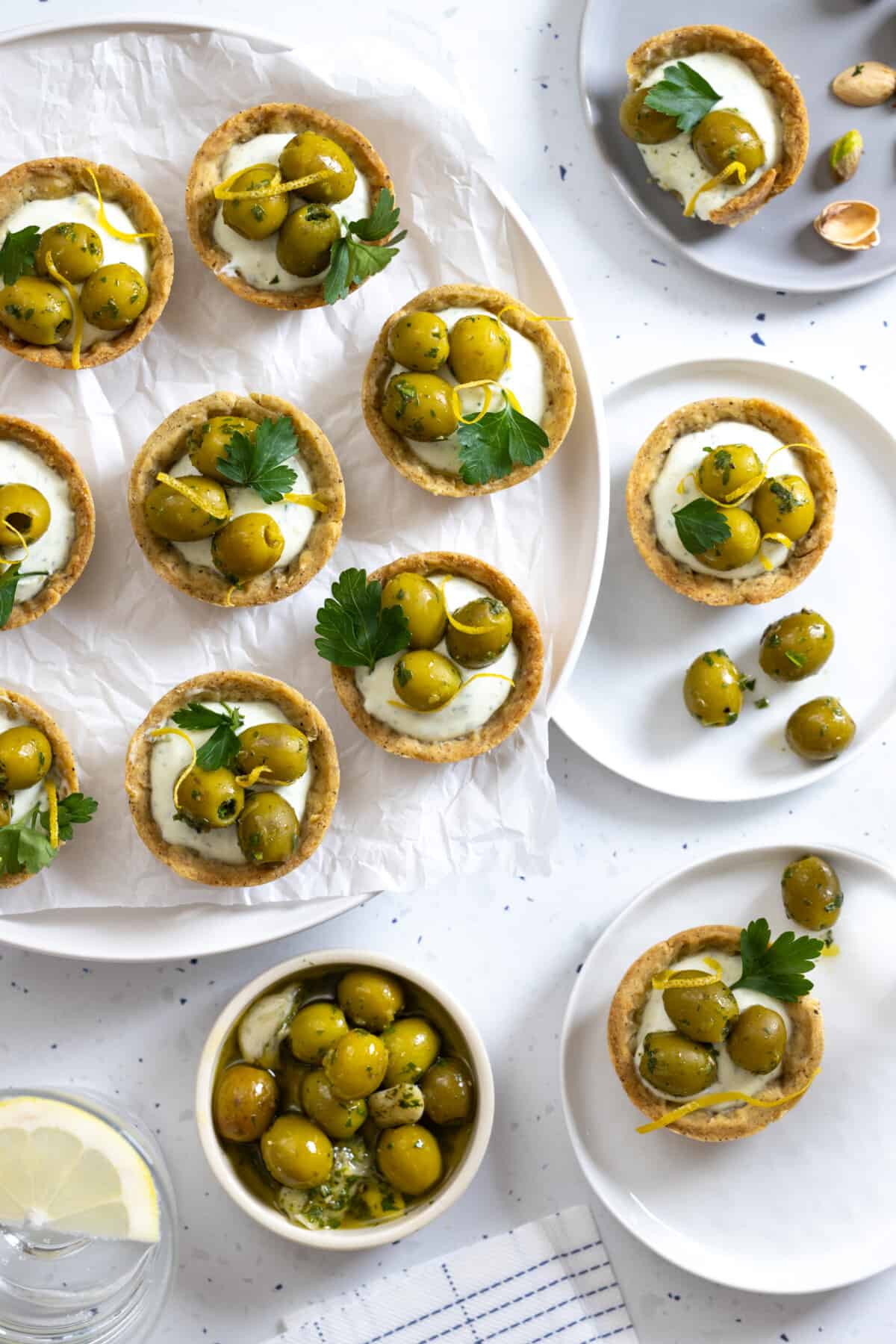Herby Olive Goat Cheese Tartlets