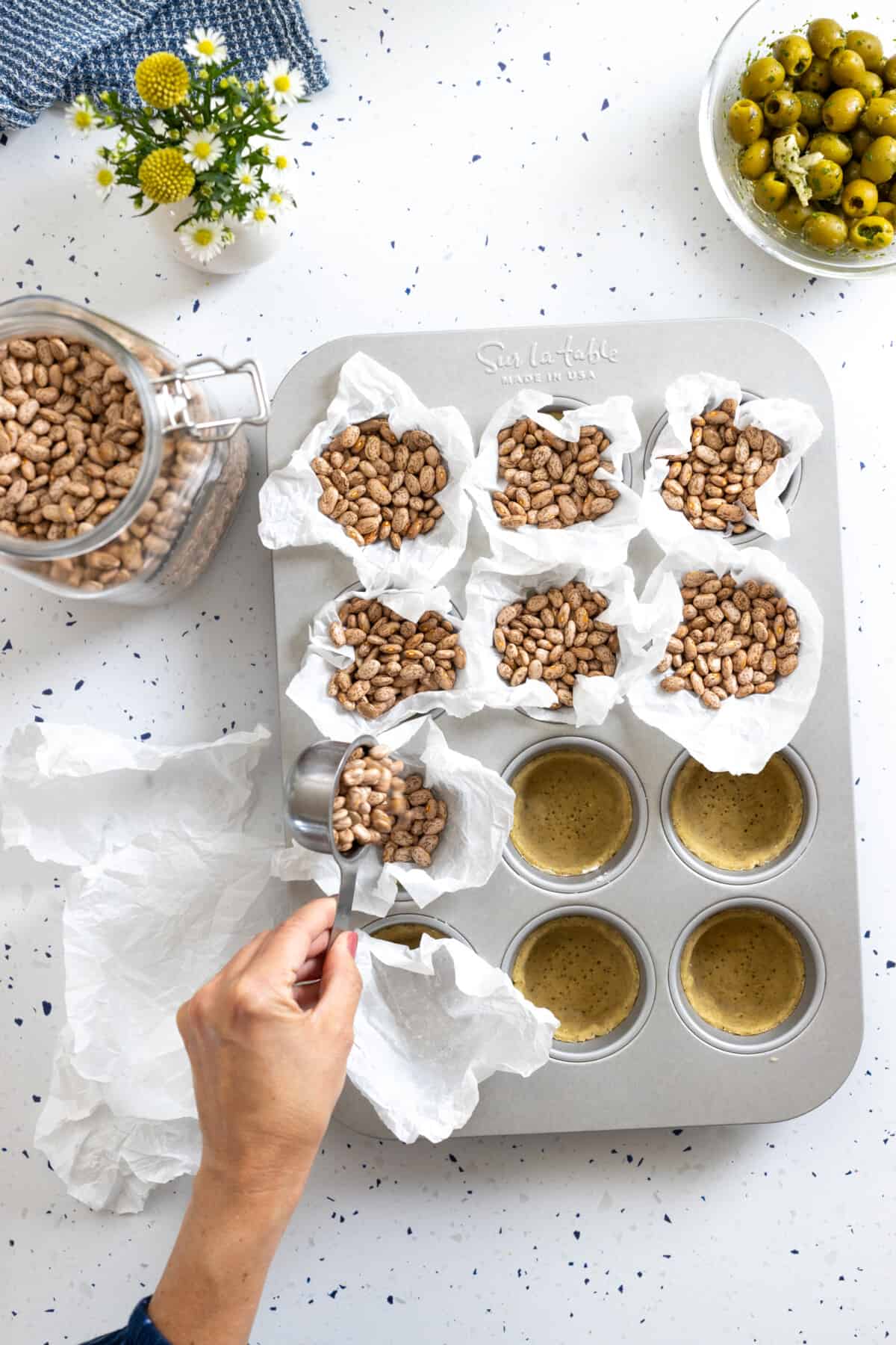 Blind baking savory tartlet shells
