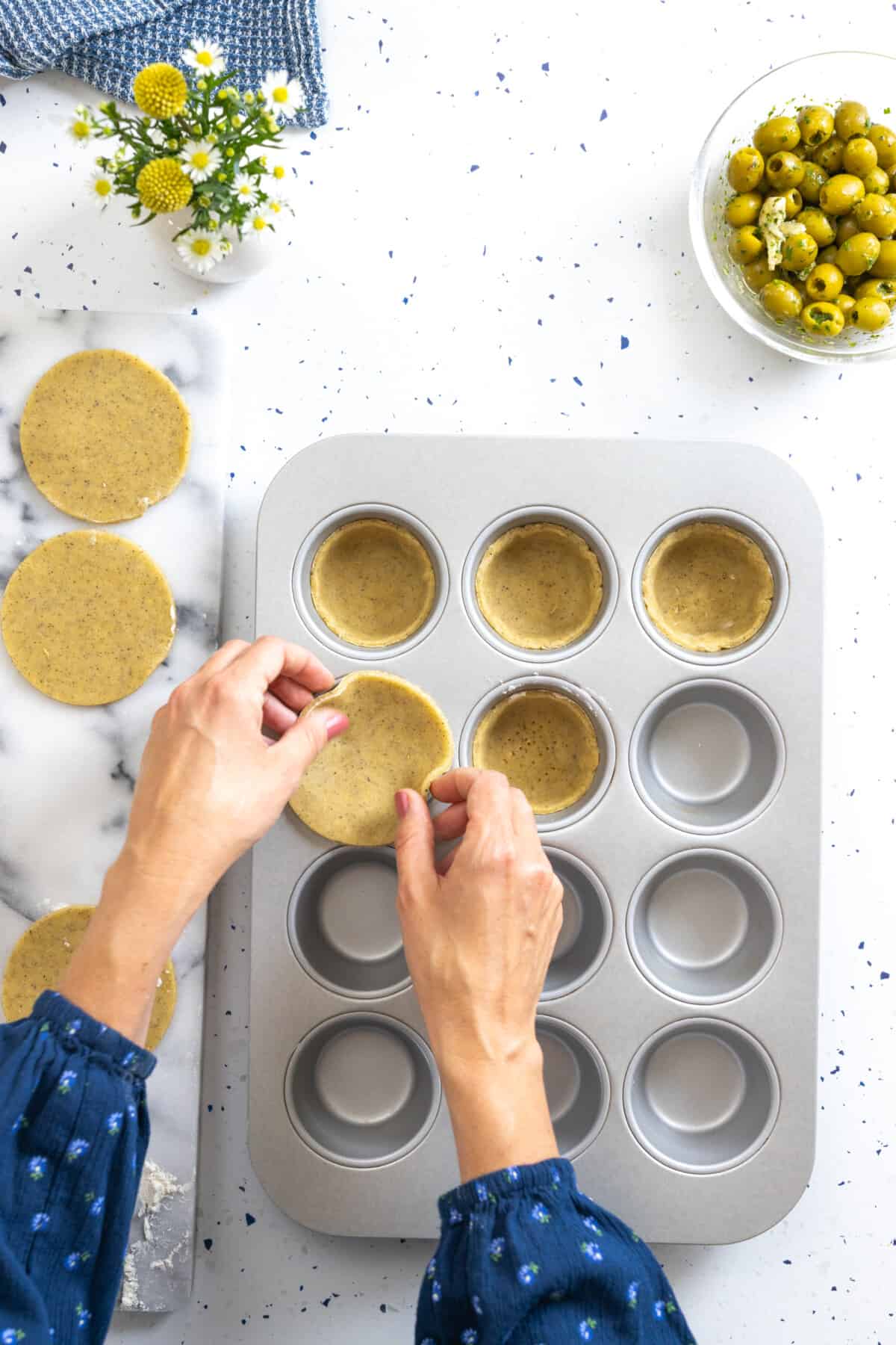 Blind baking savory tartlet shells