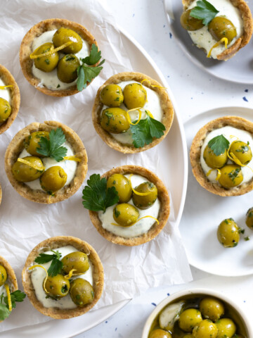 Herby Olive Goat Cheese Tartlets by Baking The Goods