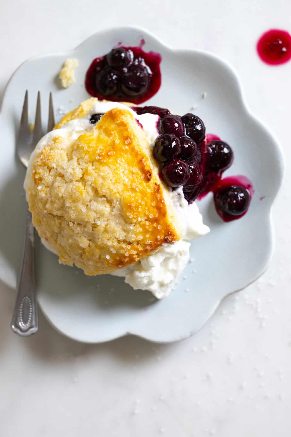 Roasted Blueberry Shortcake