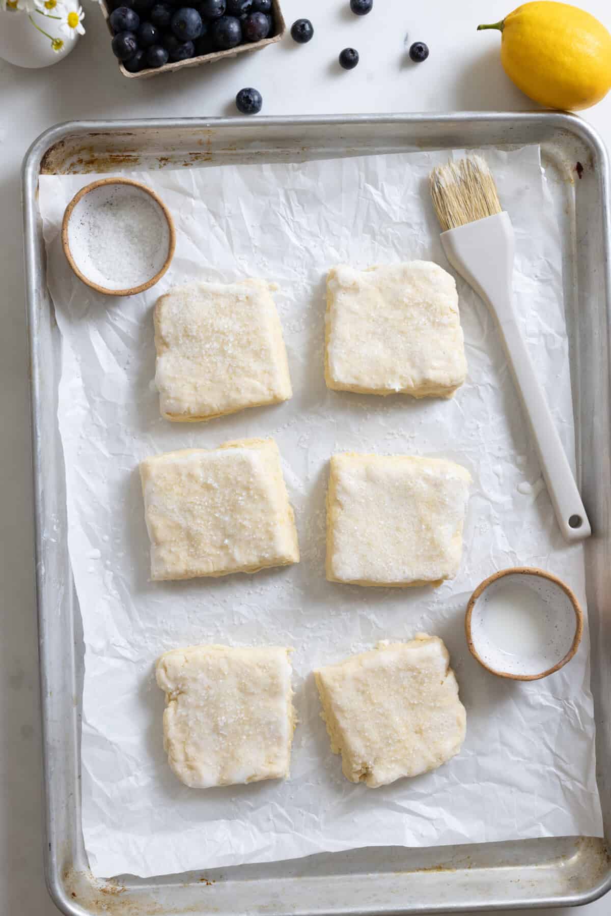 Sprinkle shortcakes with sparkling sugar