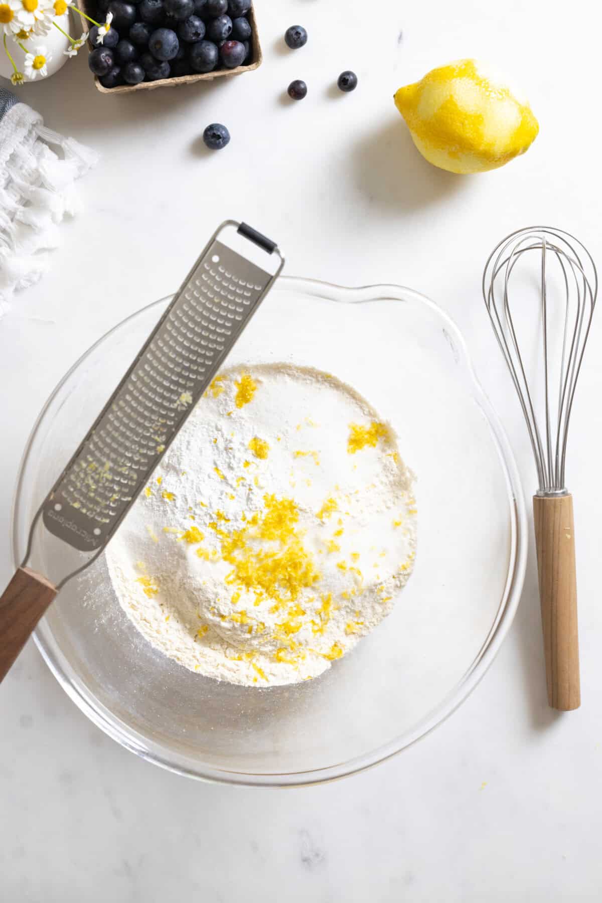 lemon zest in dry ingredients