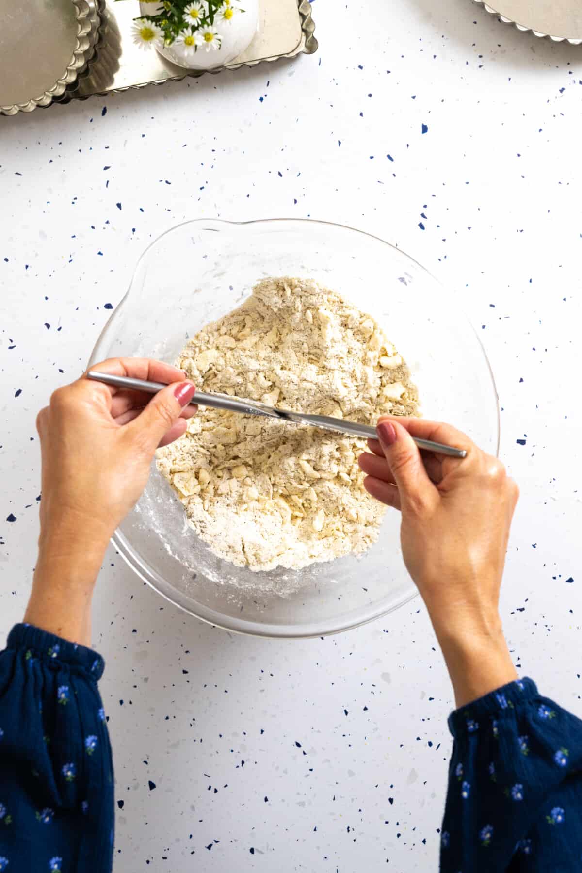 Blending Tart Dough with butter knives