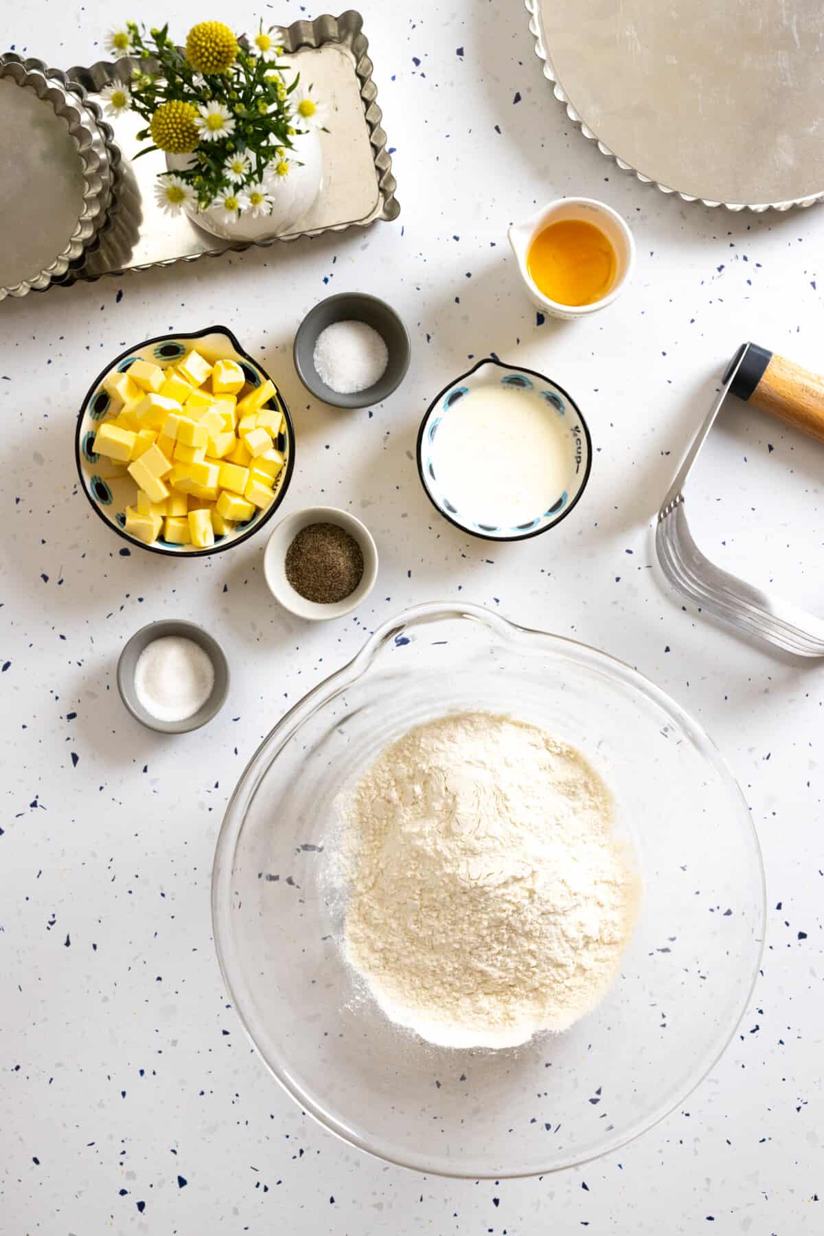 Savory Tart Dough ingredients