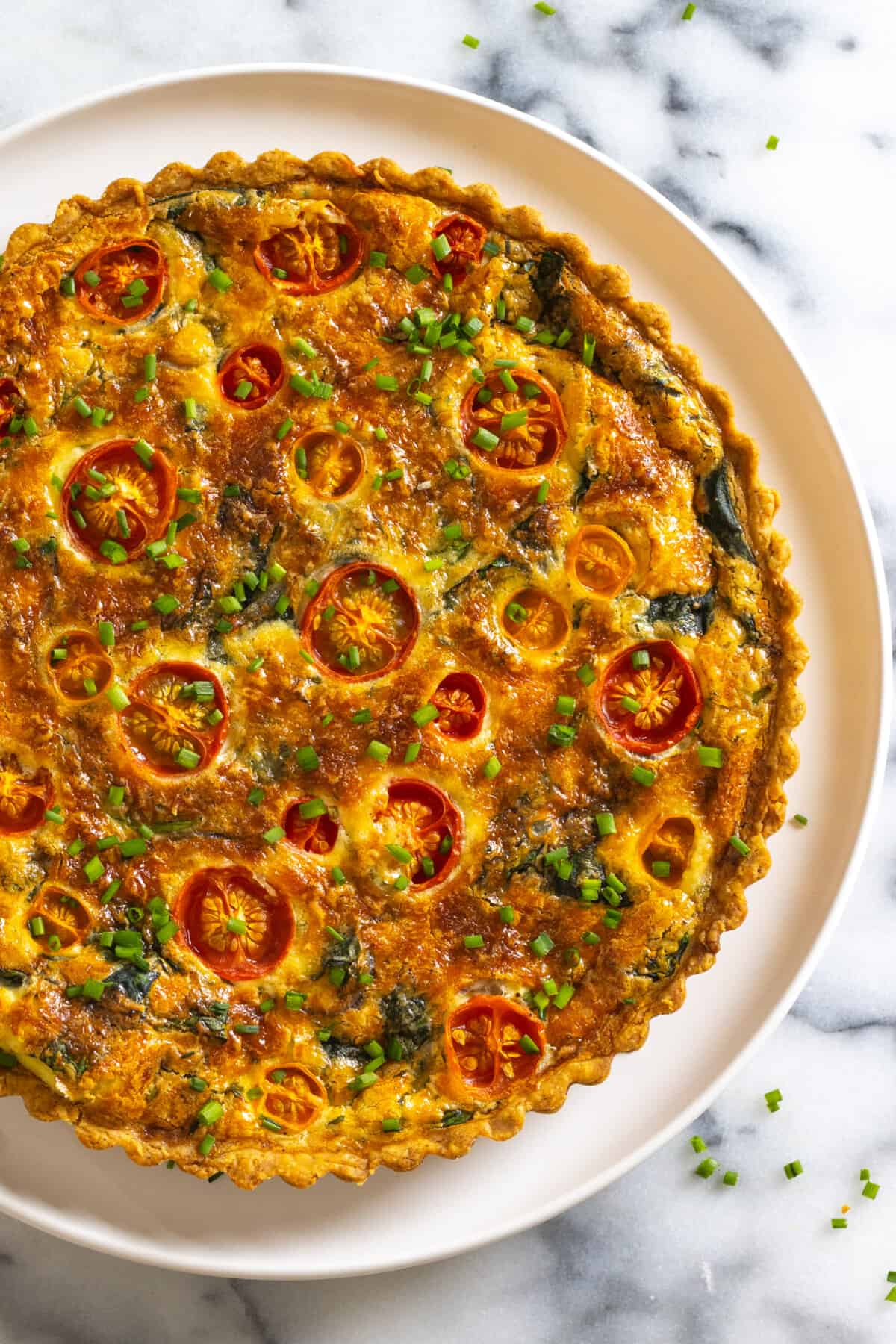 Spinach Tomato Quiche