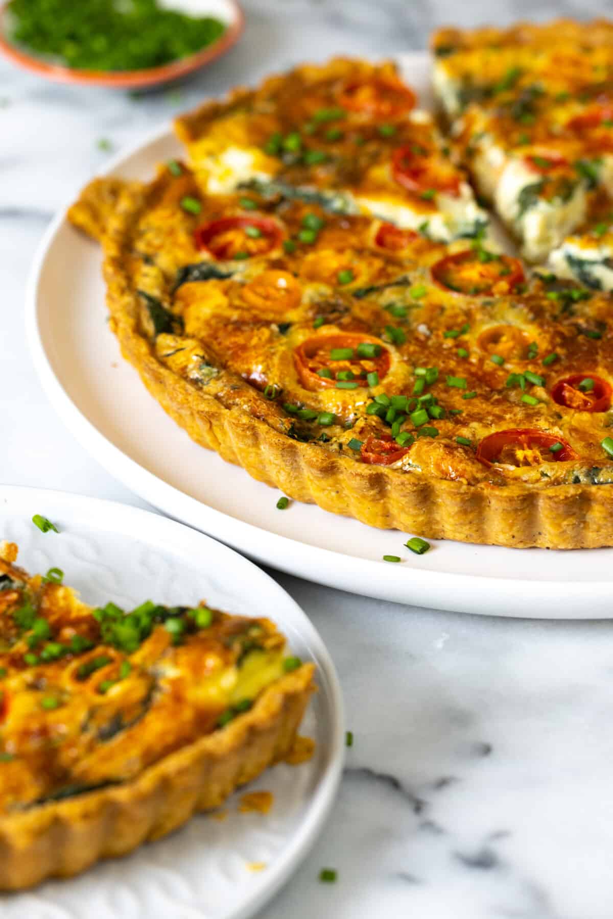 Spinach Tomato Quiche