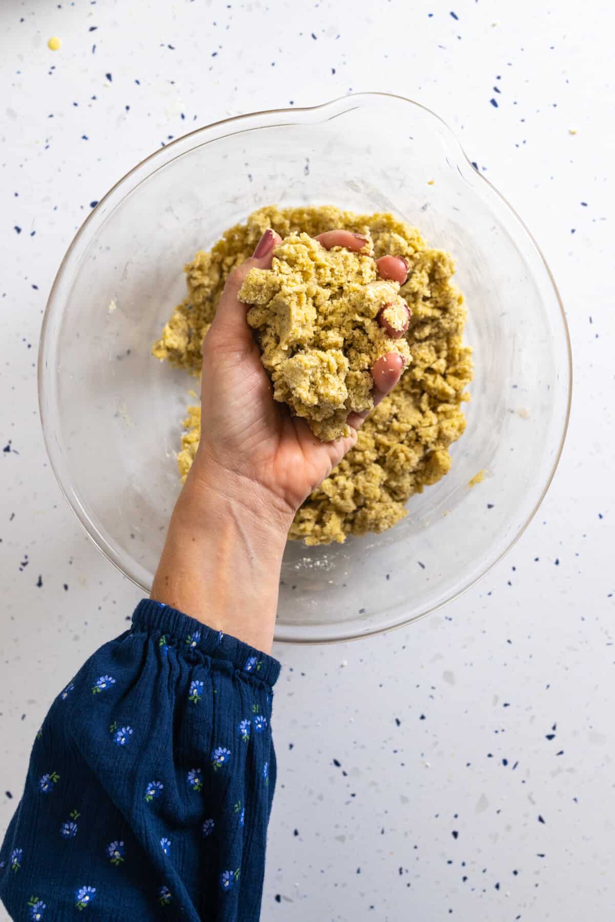 crumbled savory tart dough
