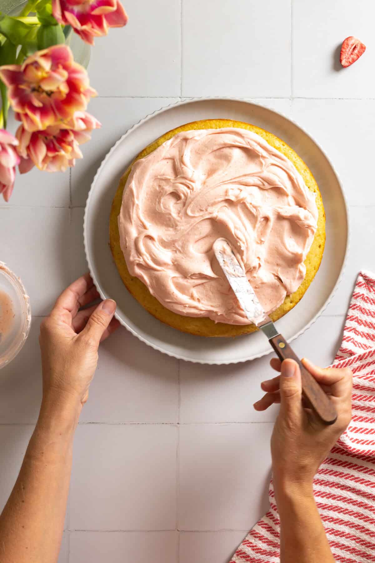 Frosting Big Pink Cookie Cake