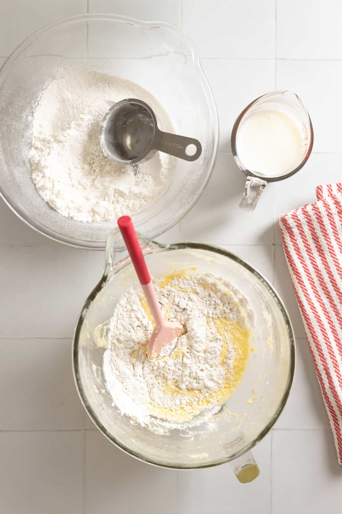 Blending cake batter